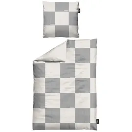 Sansibar Chessboard Grau 135 x 200 cm + 80 x 80 cm