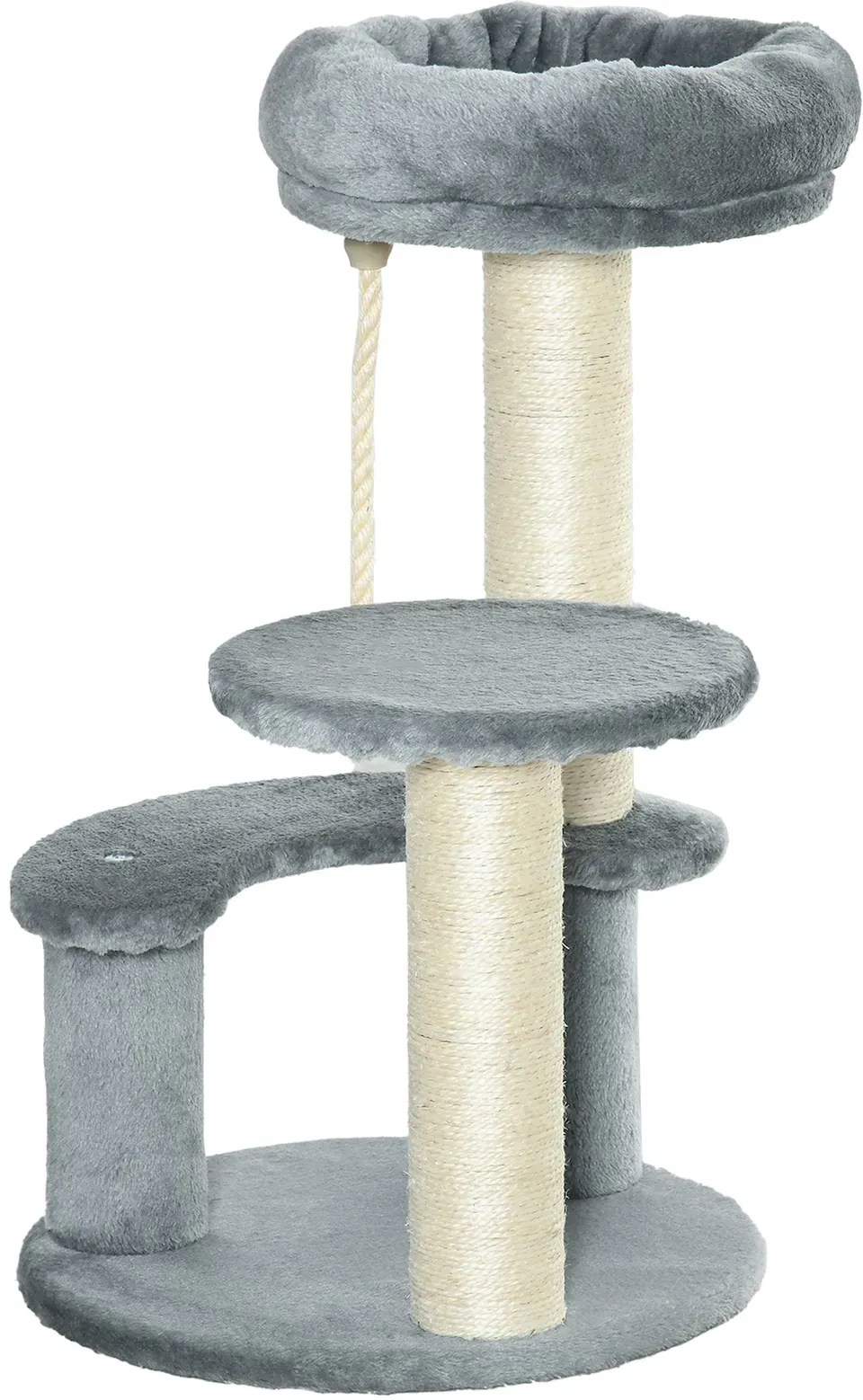 PawHut Katzenbaum Spanplatte, Plüsch, Sisal