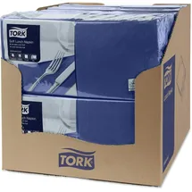 TORK Servietten 32,6 x 33,0 cm, 3-lagig dunkelblau