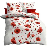 Traumschlaf Traumschlaf, Bettwäsche, Scarlett Poppies rot 155x220+80x80 cm