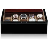 MODALO - LUXWINDER - UHRENBOX LUCIA - schwarz makassar - beige / für 10 Uhren