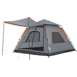 vidaXL Kuppelzelt 5 Personen Grau/Orange