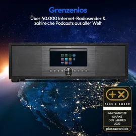 Medion LIFE® P66400 (Internetradio, DAB+, AM, FM, Bluetooth, WLAN), Radio, schwarz