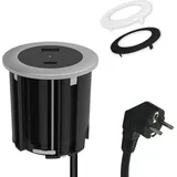 Kalb Material Für Möbel kalb USB Einbausteckdose mit EU-Stecker, inkl. farbiger Blenden