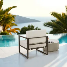 Tectake tectake® Garten-Loungesessel, Dicke des Sitzpolsters 14 cm, Loungemöbel, Lounge-Sessel