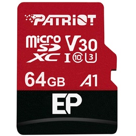 Patriot microSDXC 64GB Class 10 UHS-I V30 + SD-Adapter