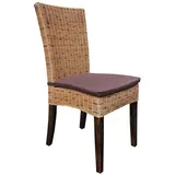 Casamia Rattanstuhl Rattanstuhl Esszimmer Stuhl Esstisch Stühle Wintergarten Cesena braun braun