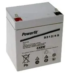 Exide Powerfit S312/4 S Blei Akku, Anschluss 4,8mm