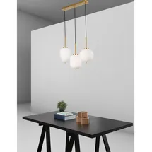 Nova Luce Lato 3-flg. E14 40 cm gold, opal
