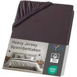 nyvi Spannbettlaken Jersey 180 x 200 - 200 x 200 cm braun 2 St.