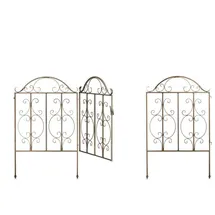 Relaxdays Gartentor 98,5 x 185 cm Bronze/Stahl