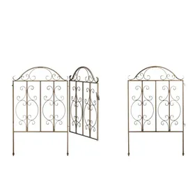 Relaxdays Gartentor 98,5 x 185 cm Bronze/Stahl