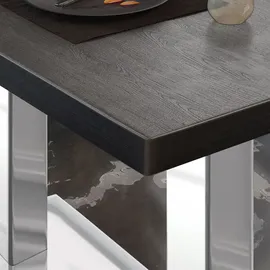 GGM Möbel Bistrotisch 110 x 60 x 75 cm Wenge/Edelstahl