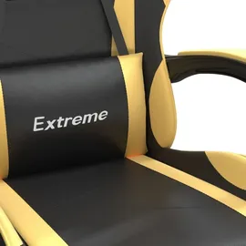 vidaXL Gaming-Stuhl Drehbar Schwarz und Gold