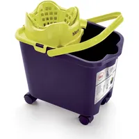 MERY Eimer-Mopp-Stiel-Set Automatischer Abtropfständer Lila 14 l