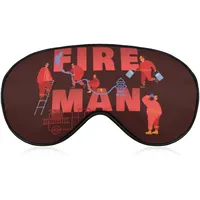 Brave Firefighter Feuerwehrmann Muster Schlaf Augenmaske für Männer Frauen Teenager Kinder, Nachtschlaf Augenschatten Abdeckung Komfort für Reisen Yoga Nickerchen