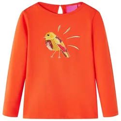 Kinder-Langarmshirt Dunkelorange 104