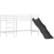 vidaXL Kinder-Loftbett mit Rutsche 90 x 190 cm Weiß/Anthrazit