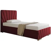 Panda möbel Polsterbett Rot, Holz, Mode, 100x206 cm, Oeko-Tex®