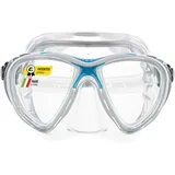 Cressi Big Eyes Evolution Crystal Mask - Revolutionäre Erwachsene Tauchmasken Crystal Silicone, Transparent/Blau Weiß, Einheitsgröße