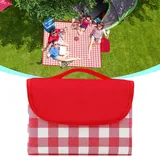 Qidures Picknickdecke, 200x200cm Stranddecke Picknickmatte, Sanddichte Campingdecke, Camping Decke wasserdichte Mit Tragegriff Faltbare Für Picknick Camping 4-7 Personen