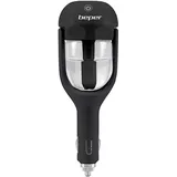 Beper P205DIF100 Aroma-Diffusor/Luftbefeuchter, 25 ml, 1,5-2 W, neigbar bis 180 °, Anti-Tropf-System, Touch-Taste, kontinuierliche oder intermittierende Zerstäubung, Stecker 12 V, Schwarz