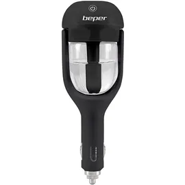 Beper P205DIF100 Aroma-Diffusor/Luftbefeuchter, 25 ml, 1,5-2 W, neigbar bis 180 °, Anti-Tropf-System, Touch-Taste, kontinuierliche oder intermittierende Zerstäubung, Stecker 12 V, Schwarz