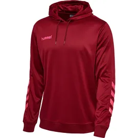 hummel Promo Poly Hoodie Biking red/raspberry Sorbet L