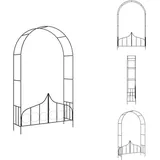 Rosenbögen, Gitter & Pergolen - Living Rosenbogen mit Tor Schwarz 138 x 40 x 238 cm Eisen