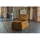 KAWOLA Schlafsofa DELLA, Sessel Schlafsessel Sofa Velvet versch. Farben braun