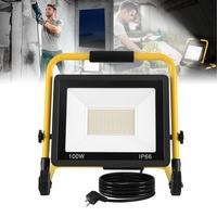 ACXIN LED Baustrahler, LED Arbeitsleuchte für Innendekoration, Baustelle, Werkstatt, Garten oder Garage, IP66 Wasserdicht, Kaltweißes, 100W 8500LM