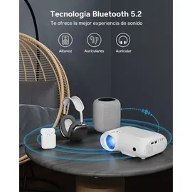 Yoton Y7 Mini Beamer 9000Lumen, WiFi Bluetooth Projektor 4K Unterstützt, Native Full HD 1080P, Kompatibel mit Laptop/PC/Smartphone