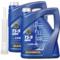 2 x5l, MANNOL TS-5 10W-40 Schlepper LKW Boot VDS Öl + Ausgießer