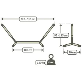 La Siesta Nautico Single Stahl Grau