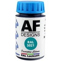 Alex Flittner Designs Lackstift RAL 5021 WASSERBLAU glänzend 50ml Holz Metall Möbel Bad Retuschierlack Reparaturlack