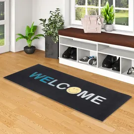 Pergamon Küchenläufer Teppich Trendy Smiley Welcome (60 x 150 cm, Teppiche & Böden, Teppiche, Küchenläufer