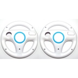 2 x Nintendo Wii Lenkrad WEISS WEIß Mario Kart Controller Zubehör Wheel - NEU