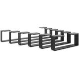 HEVVA 10 cm hohe Möbelfüße 20/25/30/35/40/45/50 cm - Luxemburg - Möbelbeine, Schrankfüße, Sockelfuß für Schrank, Couch, Sofa, Bett oder Sideboard | (2er Set - Schwarz, 30 cm)