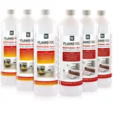 Höfer Chemie Flambiol Probierset 3 x 1l Bioethanol 96,6% & 3 x 1l Bioethanol 100%