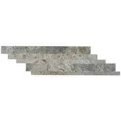 WOHNRAUSCH Wandpaneel »Mudra Grey«, Paketinhalt: 0,552 m2, Travertin, braun/beige - grau