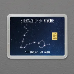 Goldbarren 1g Sternzeichen: Fische (Flip)