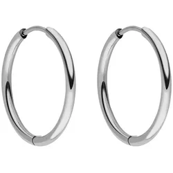 Paar Creolen PURELEI "Schmuck Geschenk Sleeky Ohrringe, 22492", silber (edelstahlfarben), Ohrringe, Damen, Edelstahl