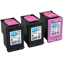 HP 300 2x schwarz + 1x CMY