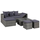 vidaXL Garten-Lounge-Set grau 43956