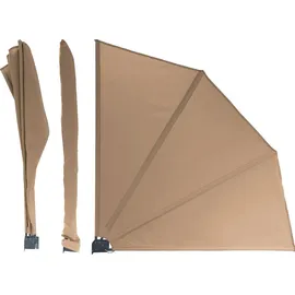 Quick Star Windschutz Fächer 140 x 140 cm Beige Polyester