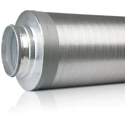 Wickelfalz Telefonie-Schalldämpfer mit Dichtung, 50mm Dämmung, DN100x1000mm