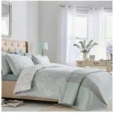 Laura Ashley Josette Floral Blau 230 x 220 cm + 2 x 50 x 75 cm