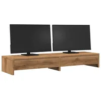 VidaXL Monitorständer mit Schubladen Artisan-Eiche 100x27x15 cm