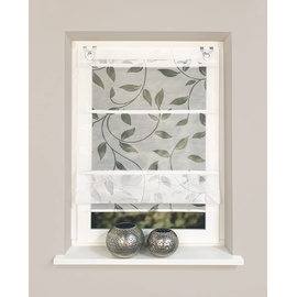 HOME WOHNIDEEN Magnetrollo, halbtransparenter Stoff, Farbe: weiß Größe: 130 x 100 cm