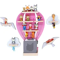 BOARTI Holz Heißluftballon Set Kinder Toniebox Figuren Wandregal Tonies